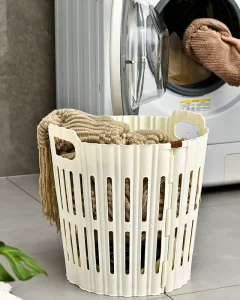 Large Wall-Mounted Household Folding Laundry Basket Storage Baskets Dirty Clothes Bathroom Kitchen Wardrobe Standing Type PP