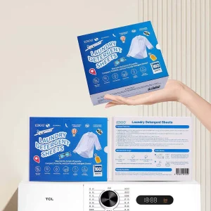 Laundry Detergent Sheets Pre Measured Strips for Effortless Cleaning Fast Dissolving Powerful Stain Removal