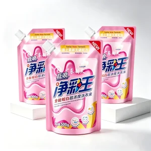 Liquid Soap Packaging Plastic Bag Doypack Spouted Stand up Refill Laundry Detergent Spout Pouch