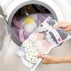 Mesh Laundry Bags with Zipper Durable Fine Mesh Washing Bags for Delicate Machine Washable Home Cleaning Accessories