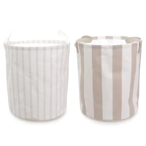 Cesta de Lavandería de Algodón y Lino Plegable y Colapsable de Diseño Minimalista con Mangas de Cuerda, Gran Capacidad de Almacenamiento para Ropa de Armario