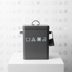 Modern Home Organizer Metal Iron Airtight Laundry Detergent Storage Container PET Dryer Accessories