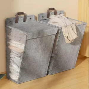 Multi Functional Hanging Laundry Basket Clothes Hamper Toy Organizer Storage Bags Polyester Collapsible Modern