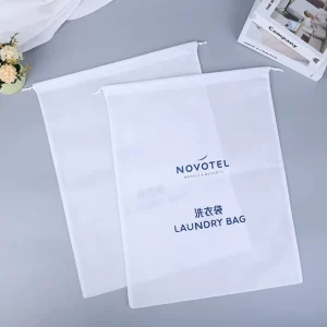 Non Woven Hotel Laundry Bag Drawstring Bag Home Washing Travel Laundry Bag