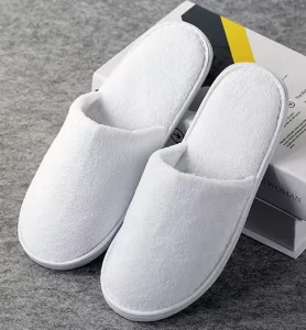 OEM Eco Friendly Breathable Disposable Spa Wedding Hotel Slippers Shoes for Hotels With Label Logo