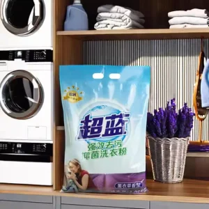 OEM High Quality 1kg Laundry Powder Detergent Custom Packaging Disposable Stocked Washing Soap Machine Washable Clothes