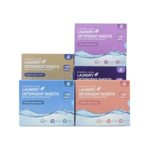 OEM ODM Eco Friendly Super Concentrated Laundry Detergent Sheets 50 Sheets Low Foam Deep Stain Removal for Household Commercial