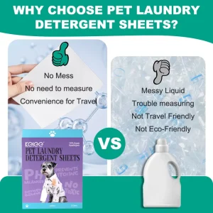 Pet Laundry Sheets Quick dissolving Portable Custom Effective Laundry Sheets Stain lifting Pet Laundry Detergent Sheets
