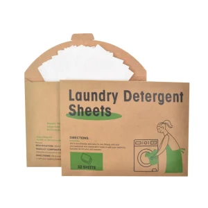 Plant Extract Based Eco friendly Laundry Detergent Strips Zero Plastic Packaging Laundry Detergent Sheets