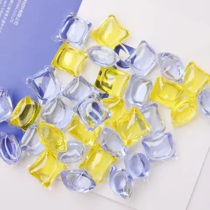 Polyva Apparel Detergent Gel Pods Liquid Laundry Pods Detergent Pods OEM Cloth 15g pcs 3 in 1 Blue
