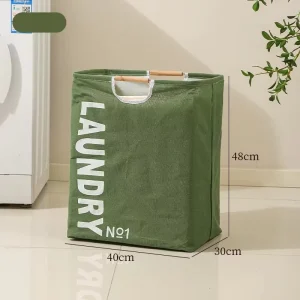 Portable Space Saving Hanging Laundry Hamper with Over Door Hooks and Adhesive Square Laundry Hamper