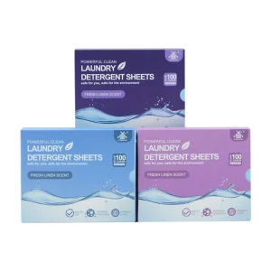 Safe Powerful Disposable Eco Friendly Biodegradable Super Concentrated Laundry Detergent Sheet for Apparel Cleaning