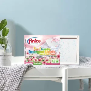 Solid Laundry Sheet Strong Decontamination Stain Removal Super Concentrated Cleaning Cherry Blossom Fragrance Lightweight