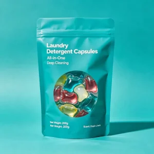 Stand up Packaging Bags for Household Laundry Pods Resealable Moisture Proof and Convenient for Daily Use and Storage