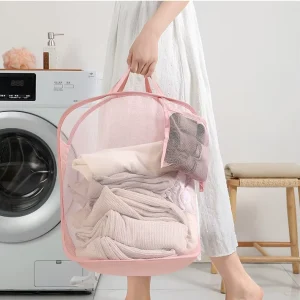 Wall Mounted Foldable Laundry Basket for Dirty Clothes Bathroom Dormitory Clothes Storage Laundry Basket
