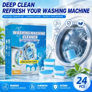 Washing Machine Cleaning Tablets Powerful Deep Clean Descaler for Laundry Washer Drum Tub Cleaner