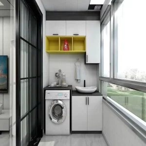 Organizzatore per lavanderia da balcone impermeabile con lavello per esposizione all'aperto