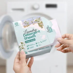Zero Plastic Laundry Sheets Deep Cleaning Organic Dissolvable Eco Friendly Scented Laundry Detergent Sheets